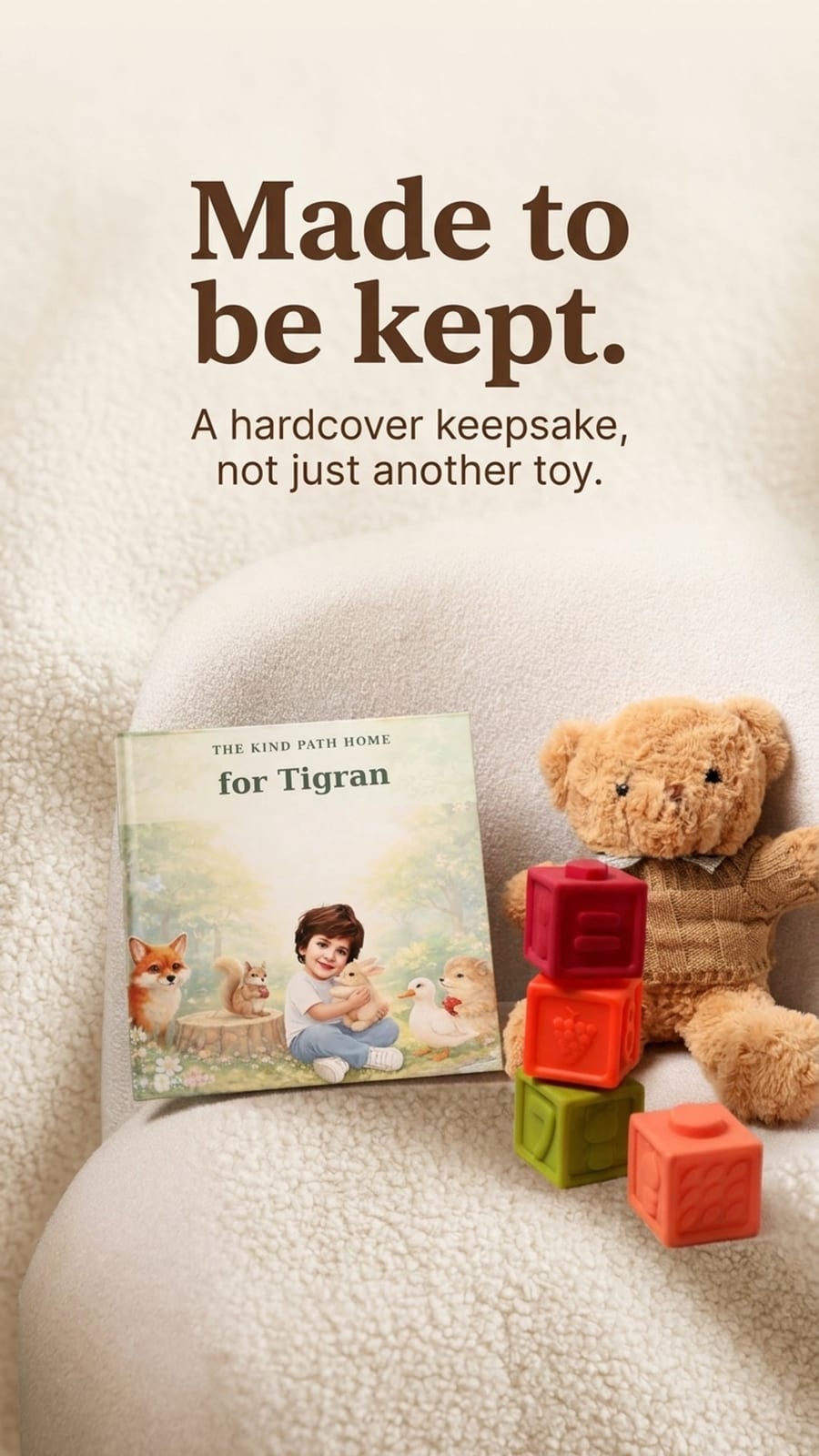 A personalised baby book as a shower gift
